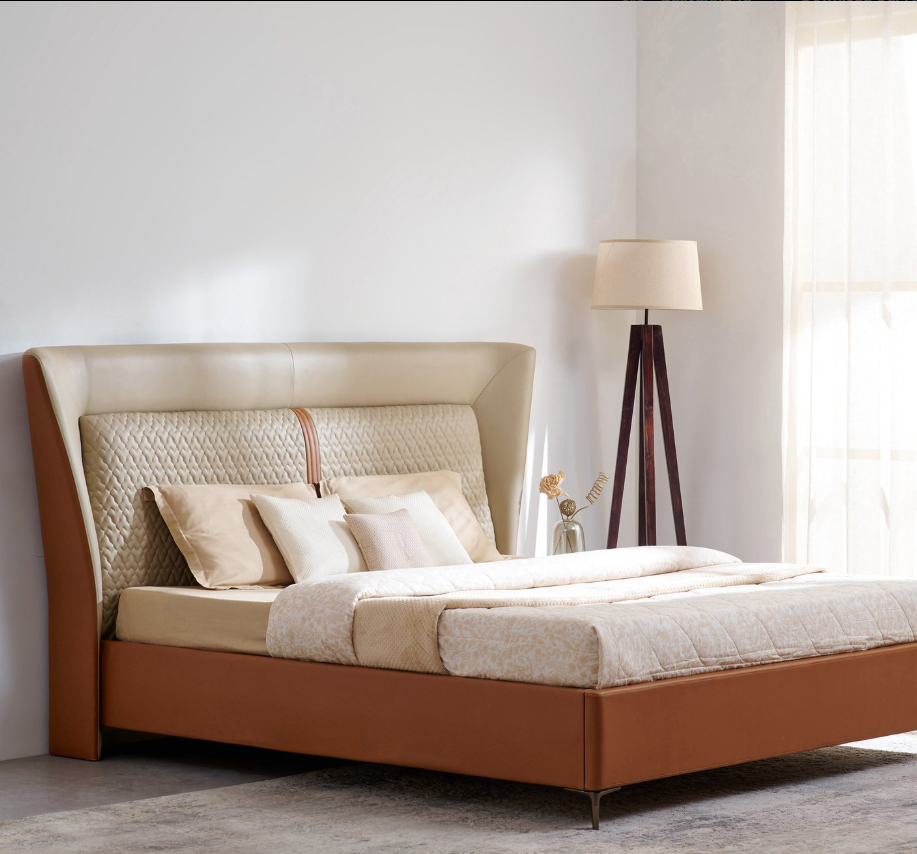 King Bed with Hydraulic Storage - Brown