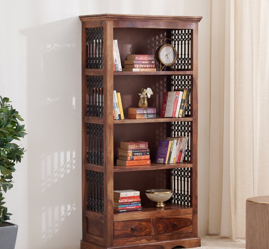Wood 4-Tier Book Shelf - Brown